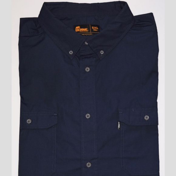 New without tag Berne Workwear Torque Ripstop Shirt 5XL Tall - Picture 1 of 7